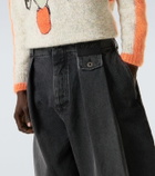 Loewe Pleated barrel-leg jeans