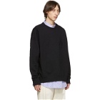 JW Anderson Black Oversized Shoulder Placket Sweatshirt