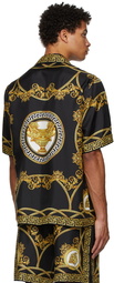 Versace Black Silk 'La Coupe Des Dieux' Shirt