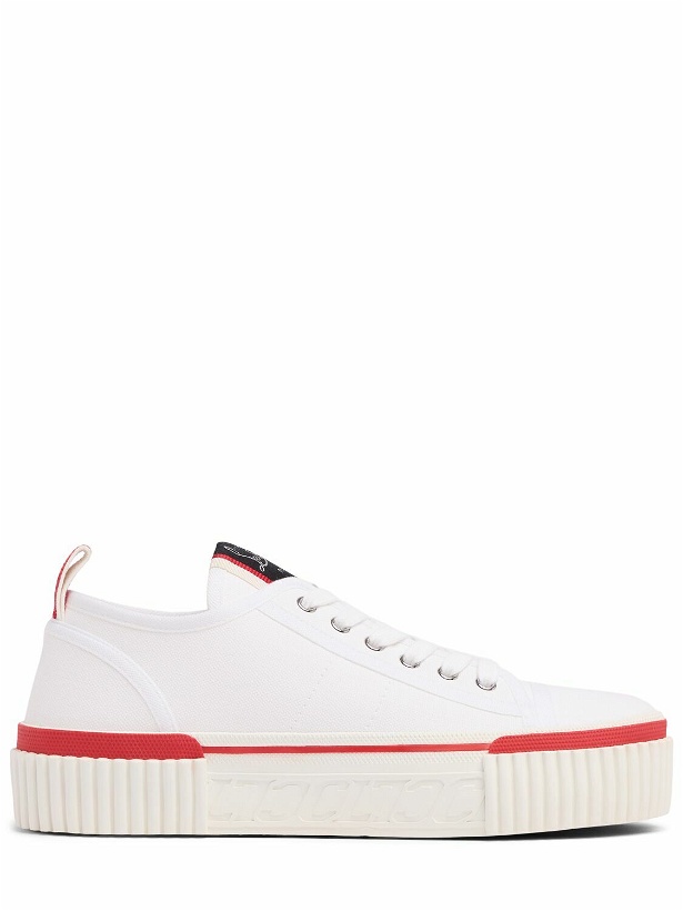 Photo: CHRISTIAN LOUBOUTIN 40mm Super Pedro Canvas Sneakers