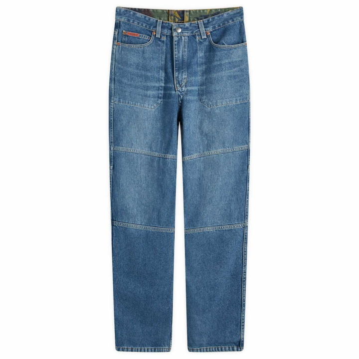 Photo: Martine Rose Women's Reversible Camo Print Jeans in Blue Camo