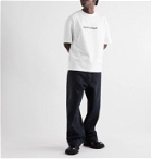 Balenciaga - Logo-Print Cotton-Jersey T-Shirt - White