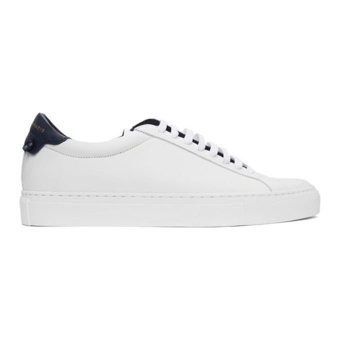 Givenchy White and Navy Urban Street Sneakers Givenchy