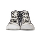 Saint Laurent Black and White Skull Bedford Sneakers