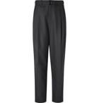 Lemaire - Belted Pleated Woven Trousers - Gray