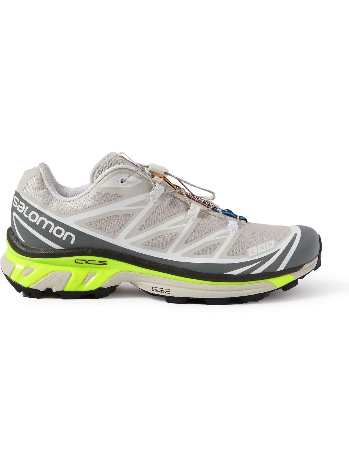 Photo: SALOMON - XT-6 Advanced Rubber-Trimmed Coated-Mesh Running Sneakers - Gray