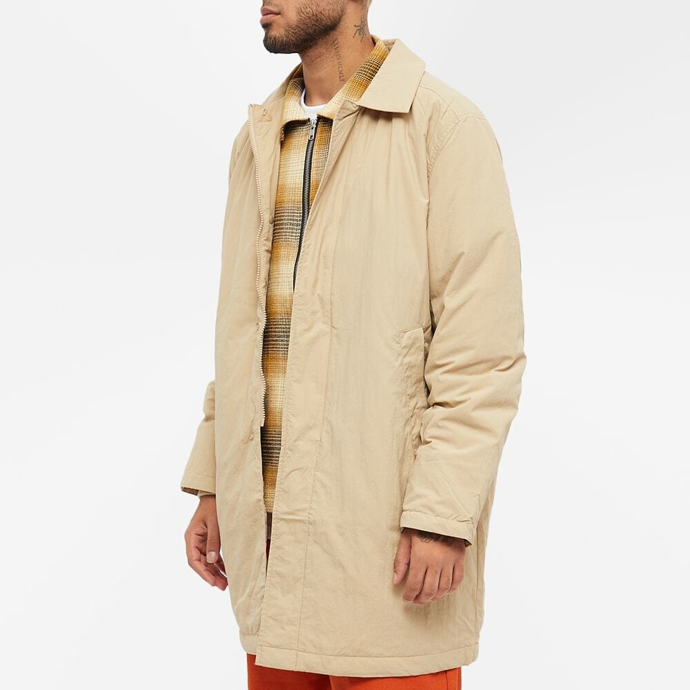 Pop Trading Company Men's Trench Coat Coach in White Pepper Pop