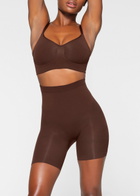 Skims Seamless Sculpt Mid-thigh Shorts Brown