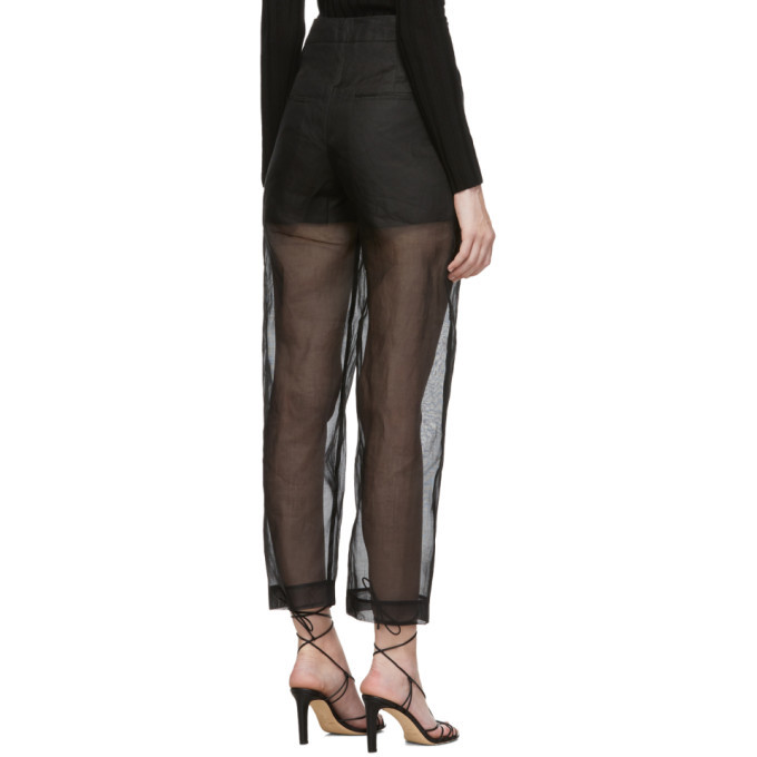 Toteme Black Organza Novara Trousers