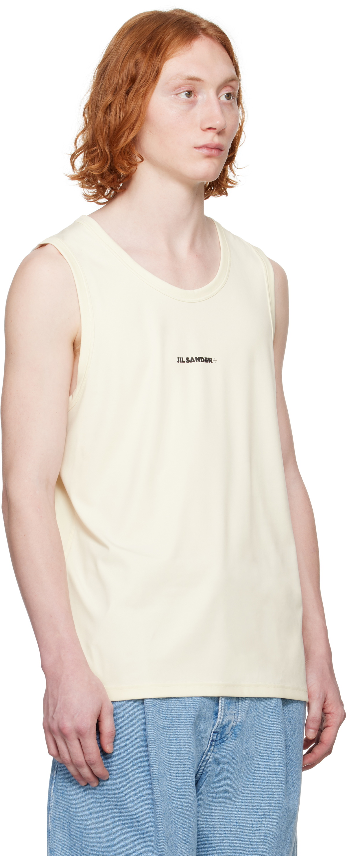 Jil Sander Beige Active Jersey Tank Top