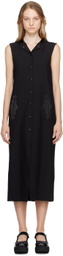 OPEN YY Black Zip Midi Dress