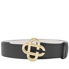 Casablanca Men's CC Logo Bucklet Belt in Black