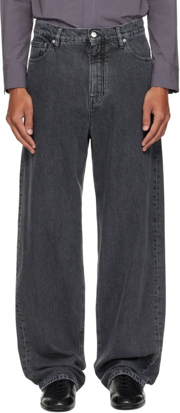 Photo: Jil Sander Gray Loose Lightweight Jeans