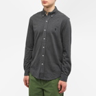 Polo Ralph Lauren Men's Slim Fit Button Down Pique Shirt in Dark Grey Heather