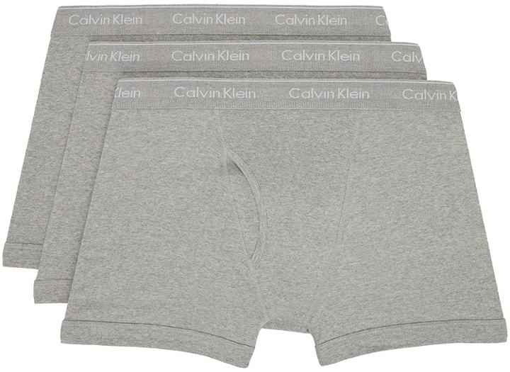Photo: Calvin Klein Underwear Three-Pack Gray Boxers
