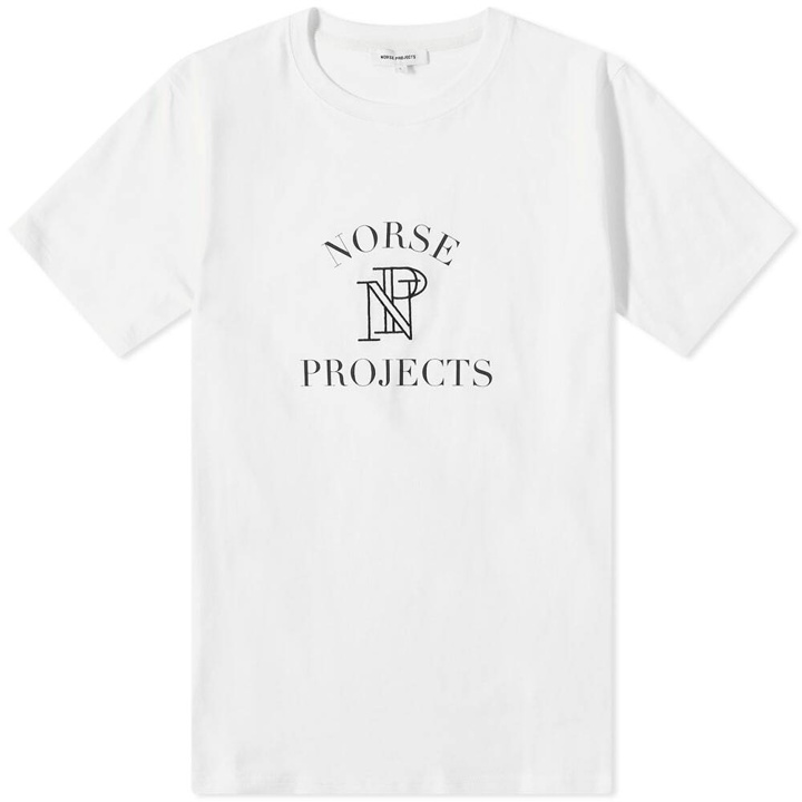Photo: Norse Projects Men's Niels Crest Logo T-Shirt in White