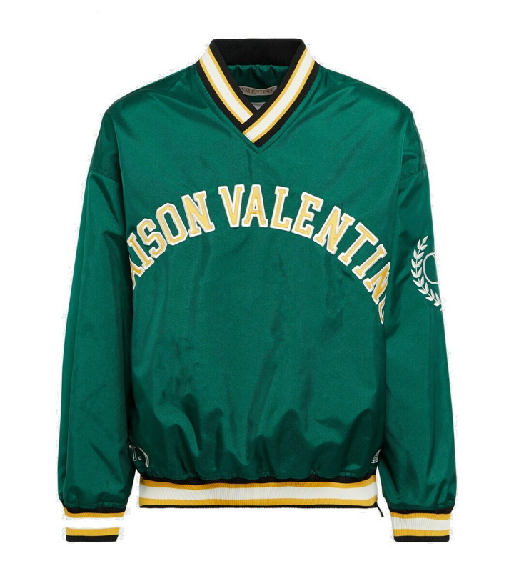 Photo: Valentino Logo appliqué varsity sweater