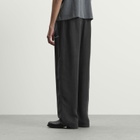 MKI Men's Ribbed Cupro Wide Leg Pants in Sueded Black