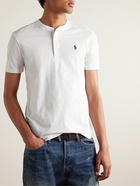 Polo Ralph Lauren - Logo-Embroidered Cotton-Jersey Henley T-Shirt - White