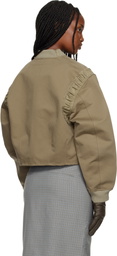 OUR LEGACY Khaki Frill Bomber Jacket