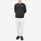 Moncler Men's Trademark Logo Crew Sweat in Black