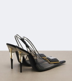 Saint Laurent Sibyl embellished TPU slingback pumps