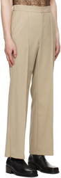 AMOMENTO Beige Flared Trousers