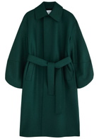Harris Wharf London Belted Wool Coat Green