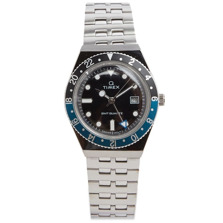 Photo: Timex Q Diver GMT Watch in Black/Blue