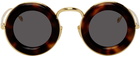 LOEWE Gold Round Acetate Sunglasses