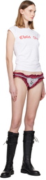 LAURA ANDRASCHKO White 'Chalet Slut' Baby T-shirt