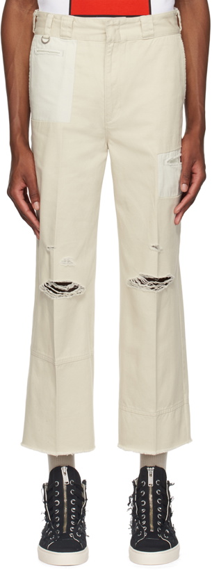Photo: UNDERCOVER Beige Paneled Trousers
