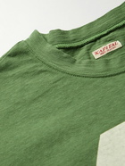 KAPITAL - Striped Printed Cotton-Jersey T-Shirt - Green