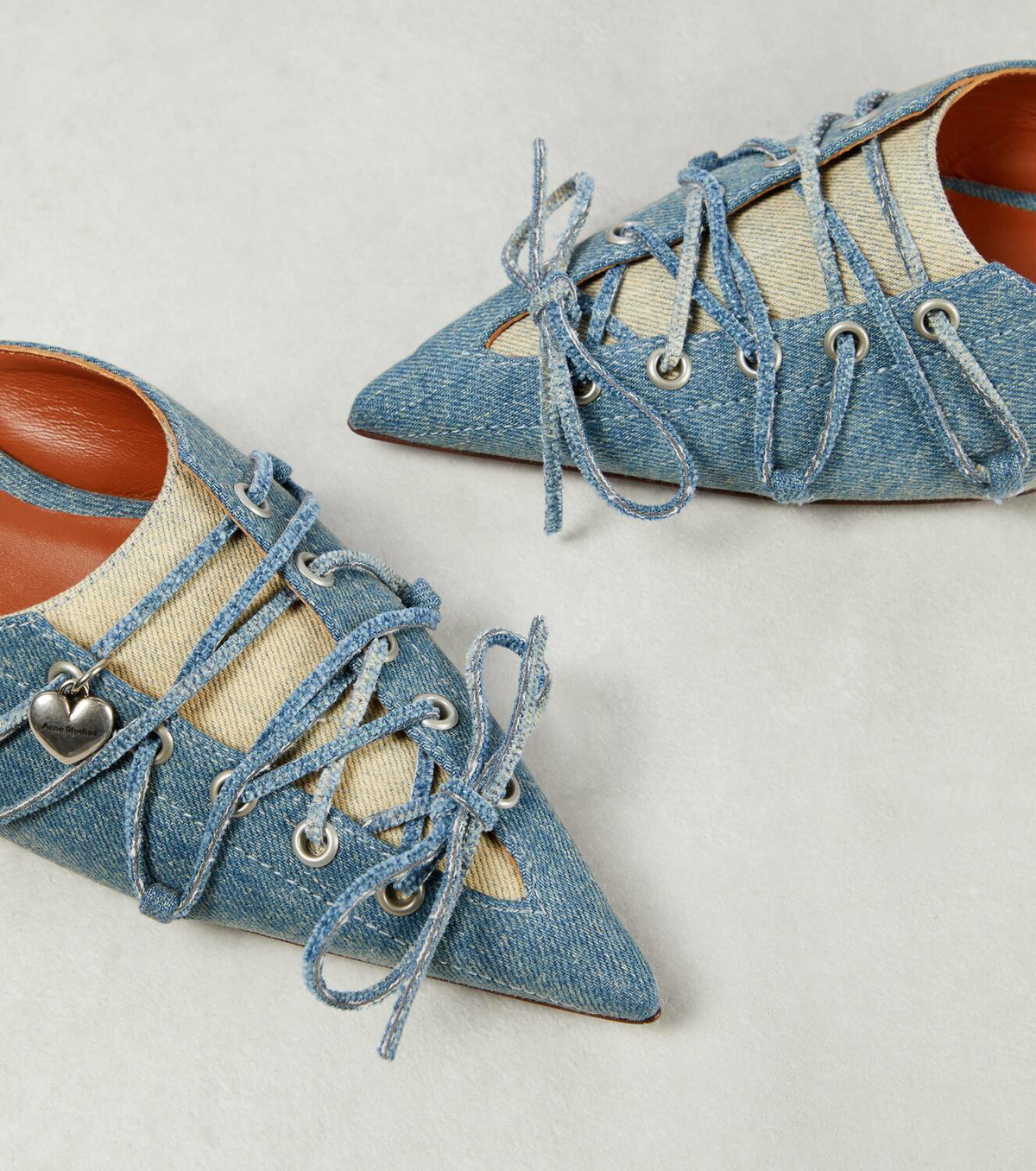 Acne Studios Lace-up denim mules Acne Studios