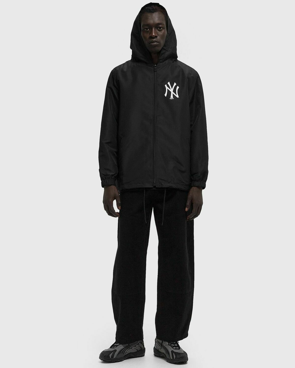 New Era MLB COACHES JACKET NEW YORK YANKEES Black Mens Overshirts