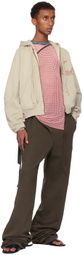 Ottolinger Beige Oversized Zip Hoodie