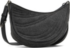 Mugler Black Medium Denim Spiral Curve 01 Bag
