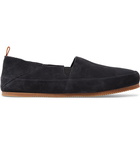 Mulo - Collapsible-Heel Suede Espadrilles - Dark gray