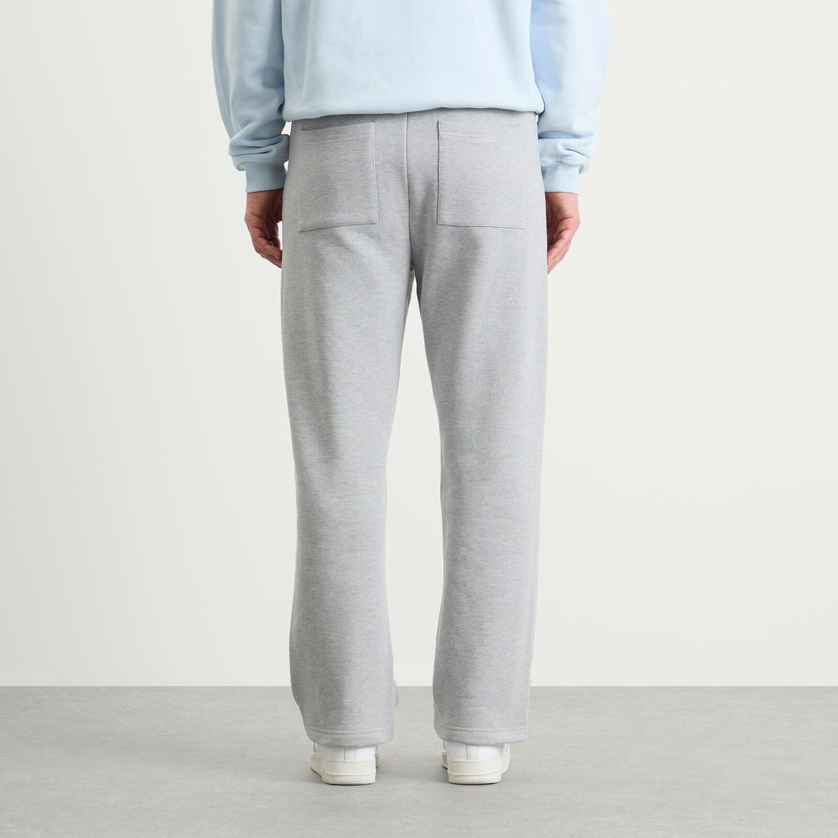 ANNIE HOOD Men's College Straight-Leg Joggers in Grey/Grey