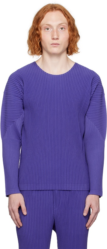 Photo: HOMME PLISSÉ ISSEY MIYAKE Purple Monthly Color September Long Sleeve T-Shirt