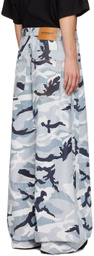 VETEMENTS Blue Camo Big Shape Jeans