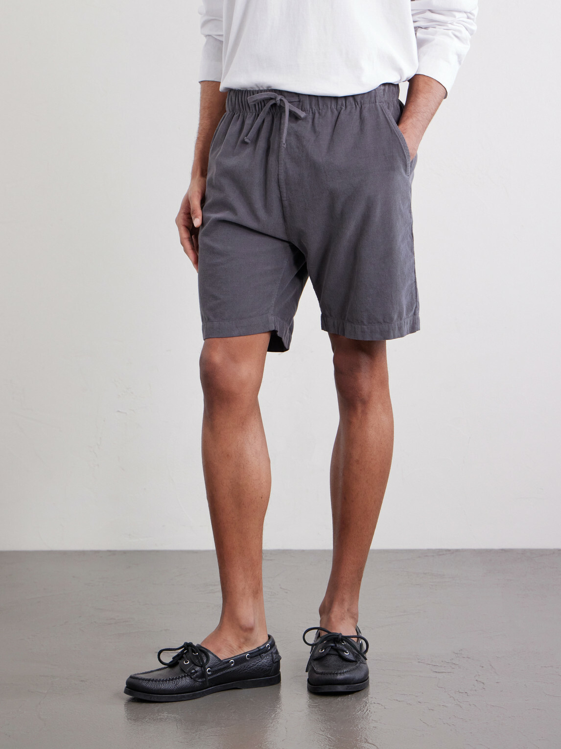 Hartford - Straight-Leg Cotton-Corduroy Shorts - Blue