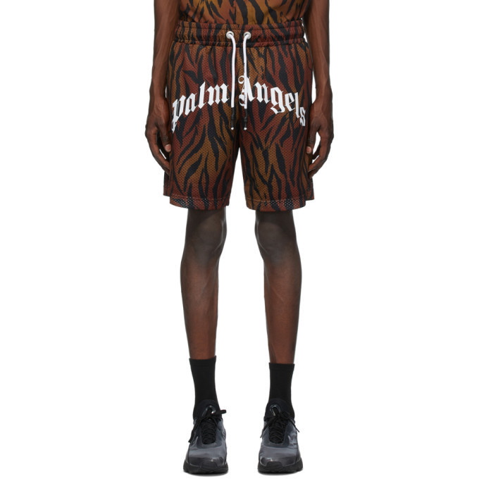 Photo: Palm Angels Brown Tiger Shorts