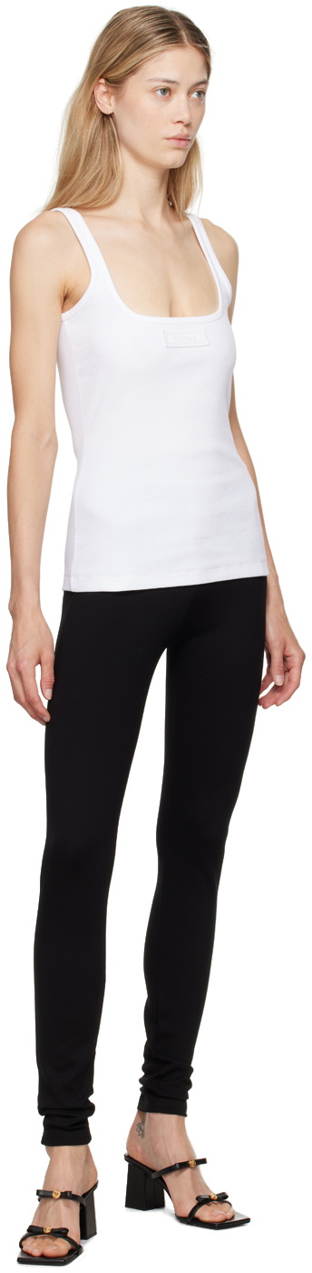 Versace Underwear White Logo Patch Tank Top