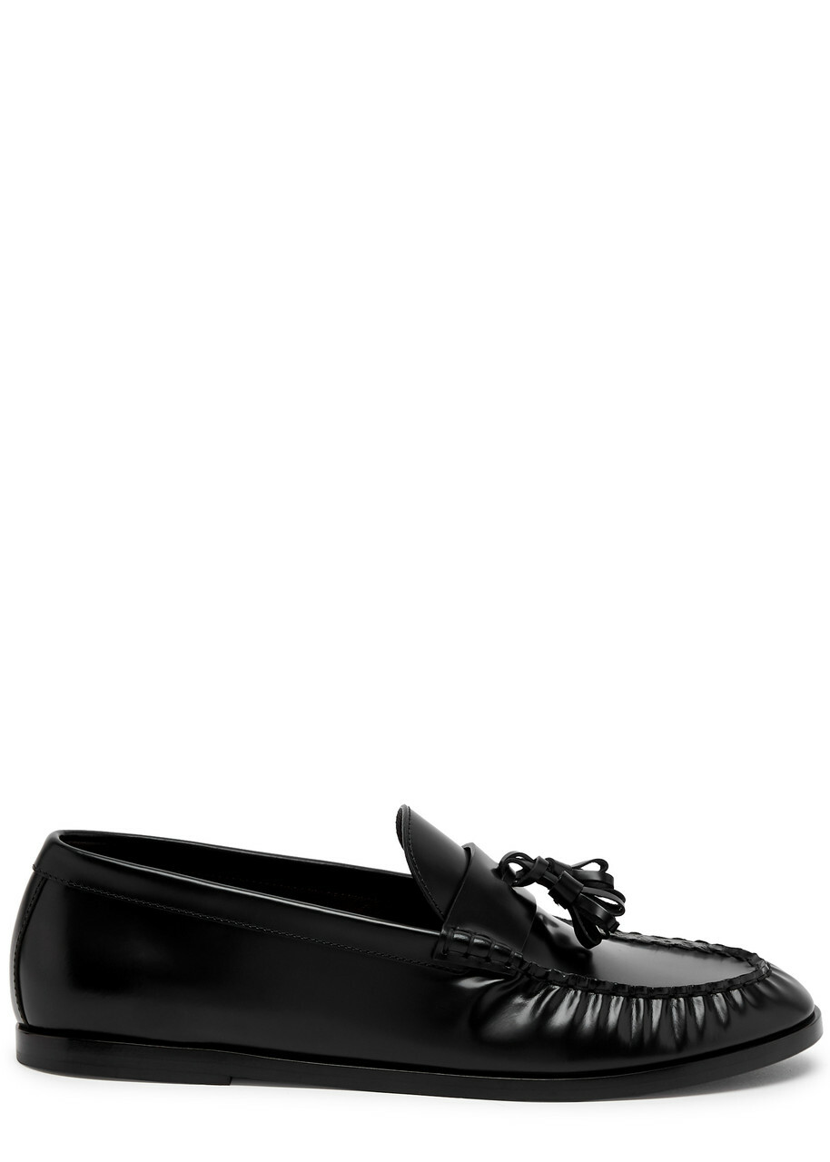 The Row Mens Leather Loafers Black The Row