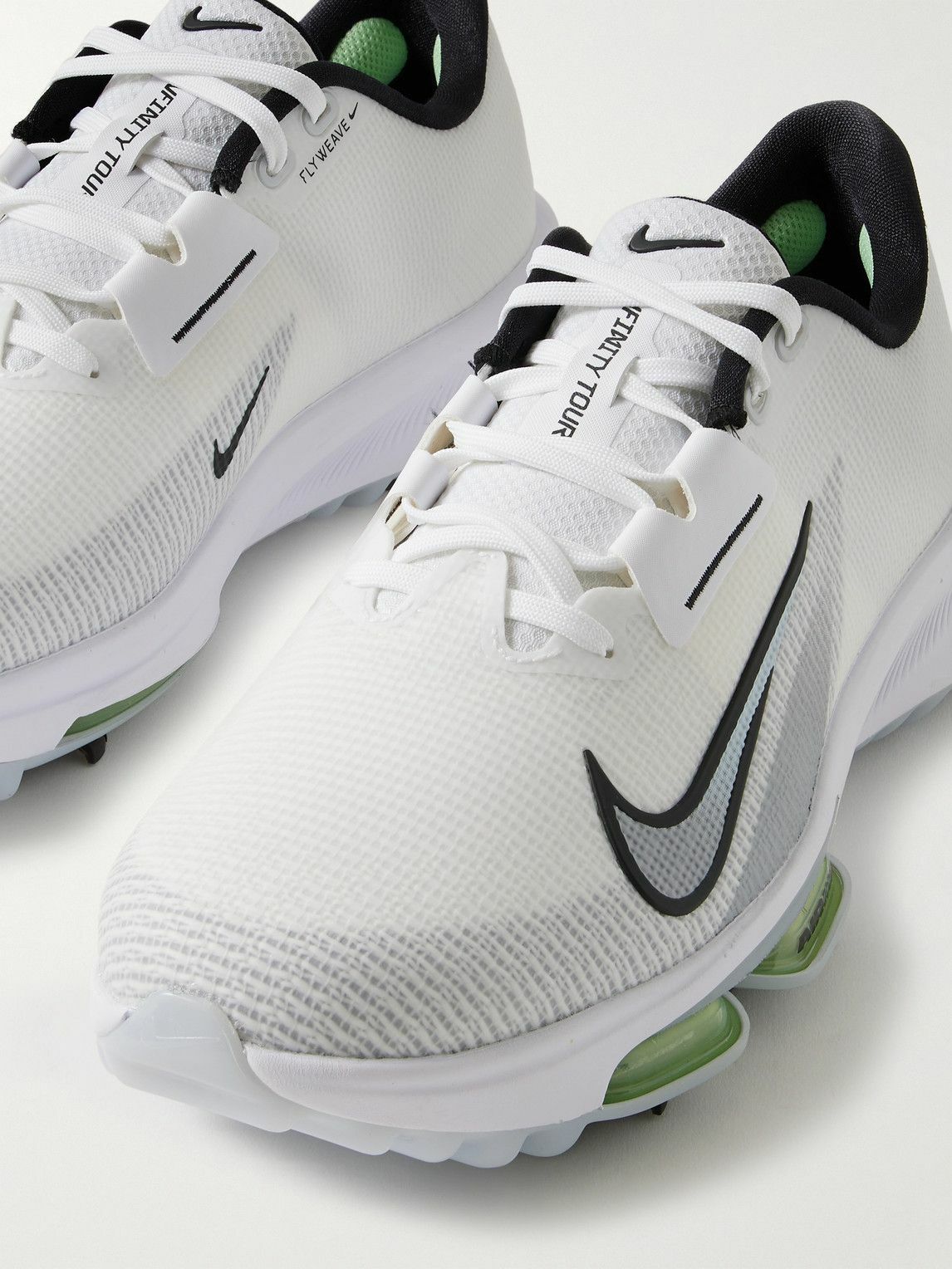 Nike Golf - Air Zoom Infinity Tour 2 Rubber-Trimmed Flyknit Golf Sneakers - White