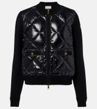 Moncler Down-paneled cotton cardigan