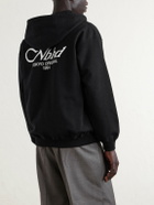 Neighborhood - Staple Logo-Print Cotton-Fleece Zip-Up Hoodie - Black