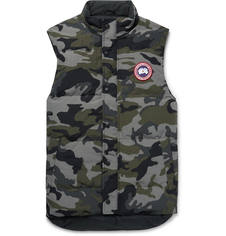 Photo: Canada Goose - Garson Slim-Fit Camouflage-Print Quilted Arctic Tech Down Gilet - Green