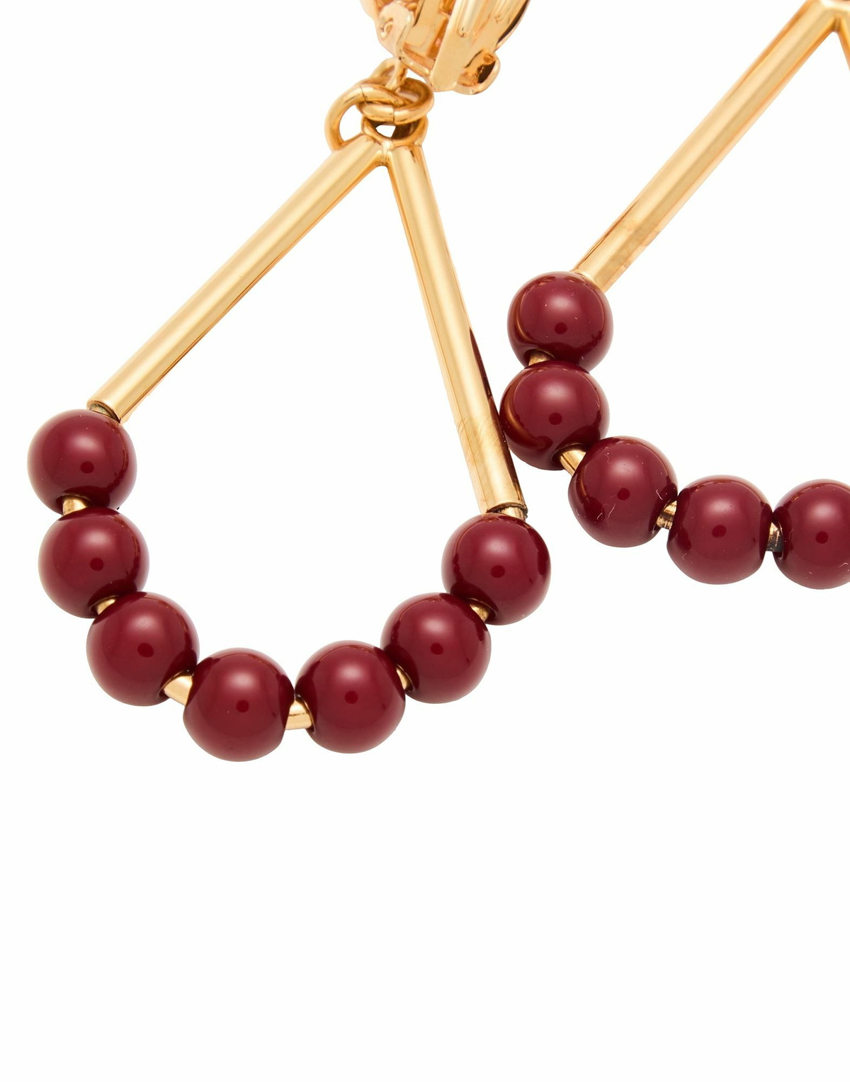Marni Womens Earrings Burgundy